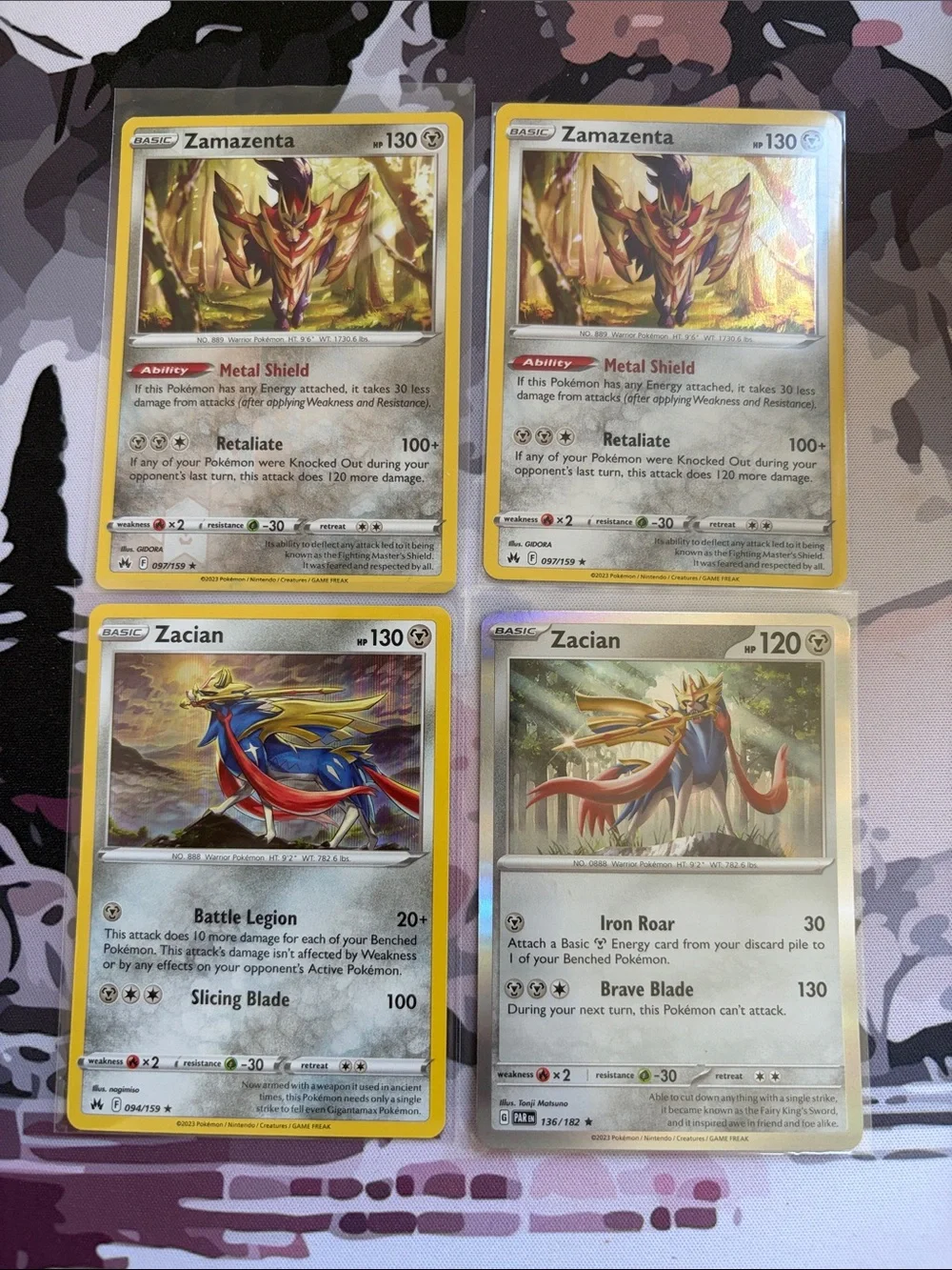Zacian & Zamazenta Legendary Pokémon Holo Card Lot ⚔️ | 4 Cards ✨5/$25✨